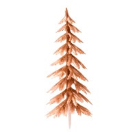 8,5 cm bronze sapin de Noël cake toppers - Dekora - 72 pcs.