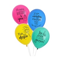 Ballons d'anniversaire en latex avec des phrases cool 30 cm - 8 pièces