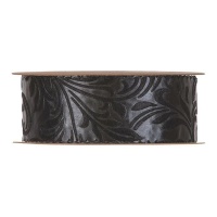 Ruban décoratif étoilé noir 4 cm - 20 m