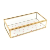 Boîte en verre 20 x 10 x 5 cm Amour - DCasa