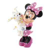 Minnie avec un chiot, décoration de gâteau 7 cm - 1 pièce