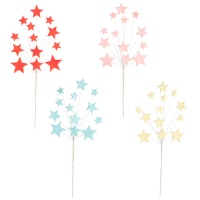 Décoration en sucre de bouquets d'étoiles - Dekora - 12 unités