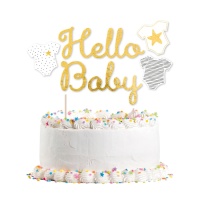 Hello Baby Cake Topper - 1 pièce