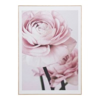 Tableau de fleurs roses 50 x 70 cm - DCasa