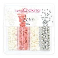 Kit de paillettes assorties Love de 56 gr - scrapcooking