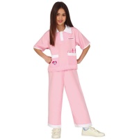 Costume de vétérinaire rose et blanc pour filles