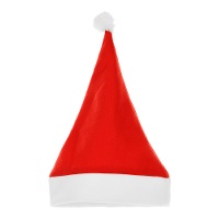 Bonnet de Père Noël classique blanc et rouge