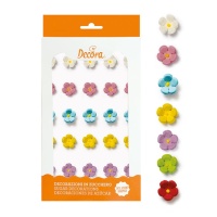 Figurines en sucre mini-fleurs - Décorer - 30 pcs.