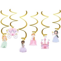 Pendentifs décoratifs Princesses - 6 unités