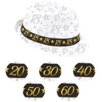 Chapeau d'anniversaire style gangster - 57 cm