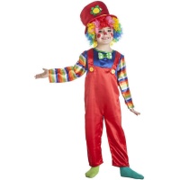 Costume de clown rouge avec chapeau pour enfants