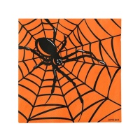 Serviettes en toile d'araignée orange 16,5 x 16,5 cm - 30 pcs.