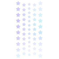 Autocollants en forme d'étoiles irisées - 4 feuilles