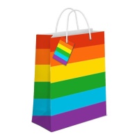 Sac cadeau arc-en-ciel 32 x 26 x 10 cm - 1 pc.