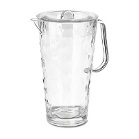 Pichet de 2 L en plastique à pois avec couvercle