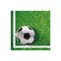 Serviettes de football avec ballon 16,5 x 16,5 cm - 20 pcs.