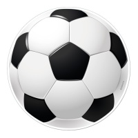 Gaufrette football comestible 15,5 cm - Dekora