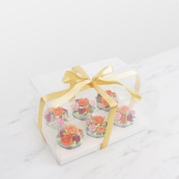 Boîte à cupcakes transparente avec noeud 18 x 27 x 14 cm - PME