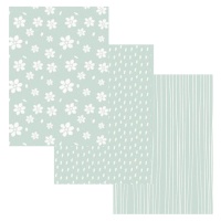 Kit toile de reliure Essential Basics Mint 32 x 45 cm - Artis decor - 3 pcs.