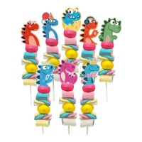 Brochette de nuages de dino assortis 40 g