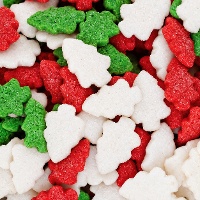 Décors en sucre en forme de sapins de Noël, 70 g