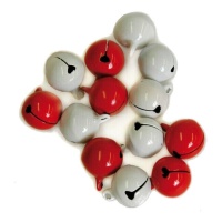 Clochettes rouges et blanches - 10 pcs.