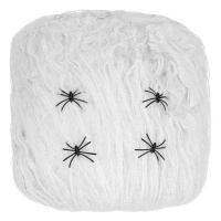 Toile d'araignée blanche avec araignées - 50 gr
