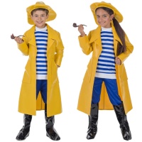 Costume de capitaine-pêcheur jaune pour enfants