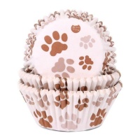 Capsules pour cupcake à motif de chien marron - Maison de Marie - 50 pcs.