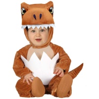 Costume de bébé dinosaure marron