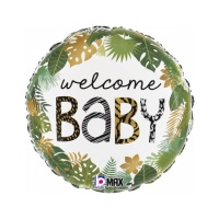 Ballon rond 46 cm Jungle Welcome Baby - Grabo