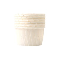 Capsules blanches pour mini cupcakes bouclés - Pastkolor - 100 unités