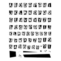 Tampons acryliques négatifs transparents pour l'alphabet - Innspiro