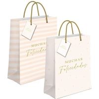 32 x 26 x 10 cm sac cadeau de Many Happy Returns Elegant - 1 pc.