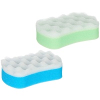 Éponge de bain exfoliante double couche assortie - 1 pc.