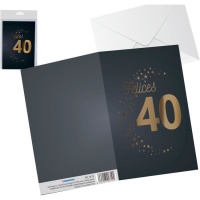 Carte de voeux pour le 40e anniversaire