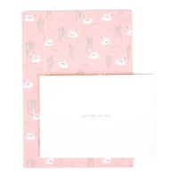 Feuilles avec enveloppes pour lettre cygne - 6 pcs.