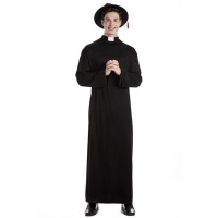 Costume de prêtre avec chapeau pour adulte