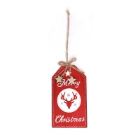 Pendentif en bois de 15 cm avec message de joyeux Noël