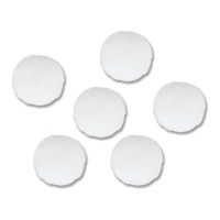 Pompons blancs de 4 cm - 6 pièces