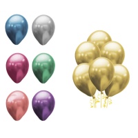 Ballons en latex platine 12 cm biodégradables - Ballons clowns - 100 unités