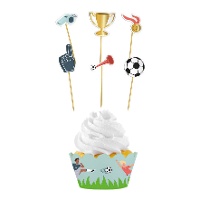 Set de wrappers et de picks de football - 6 unités