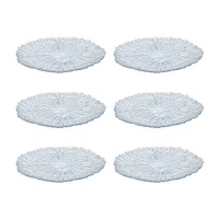 Assiette basse en verre bleu de 32 cm - Vivalto - 6 pcs.