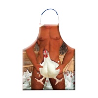 Tablier pour homme avec poule