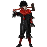 Costume de clown noir et rouge pour enfants