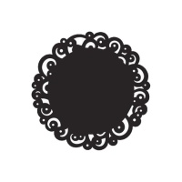 napperon rond de 20,3 cm en papier noir - Wilton - 16 pcs.