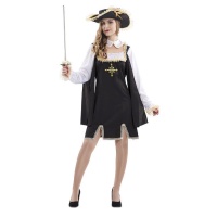 Costume de mousquetaire avec croix pour femmes