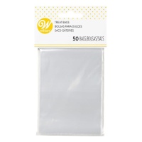 Sachets de bonbons transparents 10 x 7,6 cm - Wilton - 50 pcs.