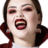 Boucles d'oreilles de bouche de vampire - 1 paire