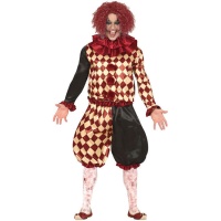 Costume de clown maléfique pour homme